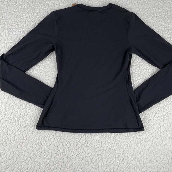 NWT SKIMS Fits Everybody Long Sleeve T-Shirt Onyx Black Size Small - Picture 2 of 6